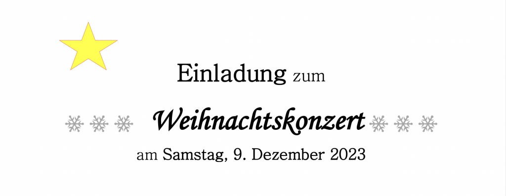 einladung weihnachtskonzert